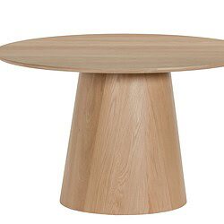 Textuur van het eikenhout fineer op de Novero 130cm tafel