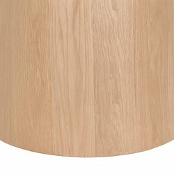 Novero 130cm tafel vanuit een ander perspectief, met strakke lijnen en afgeronde hoeken