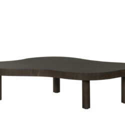 Detail van de Tobago Espresso salontafel in bruin eikenhout fineer