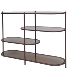 Detail Brix Jill rood glas kabinet wandrek