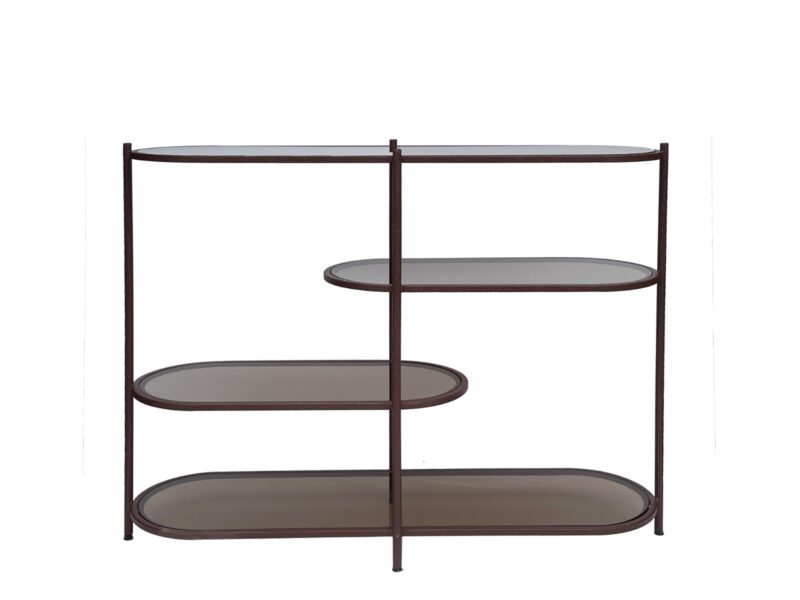 Textuur Brix Jill rood gecoat staal wandrek