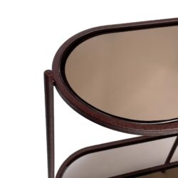 Brix Jill rood glas kabinet wandrek in interieur