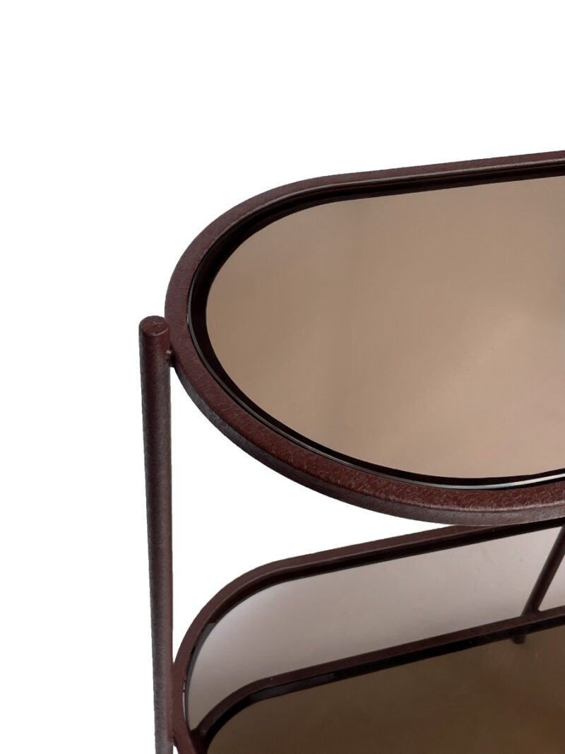 Brix Jill rood glas kabinet wandrek in interieur