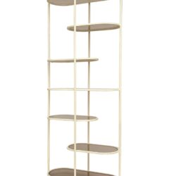 Detail wandrek Jill Off White 190cm, gecoat staal en rookglas