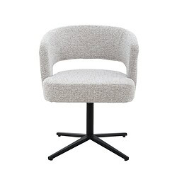 Textuur Isabel eetkamerstoel beige stof gecoat staal