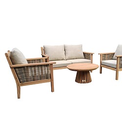Textuur teakhouten stoelen Malaga tuinset