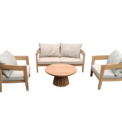 Detail van de luxe kussens van het Bilbao tuinset