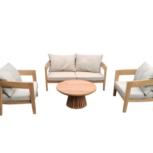 Ein Blick auf die luxuriösen Kissen des Bilbao-Gartensets