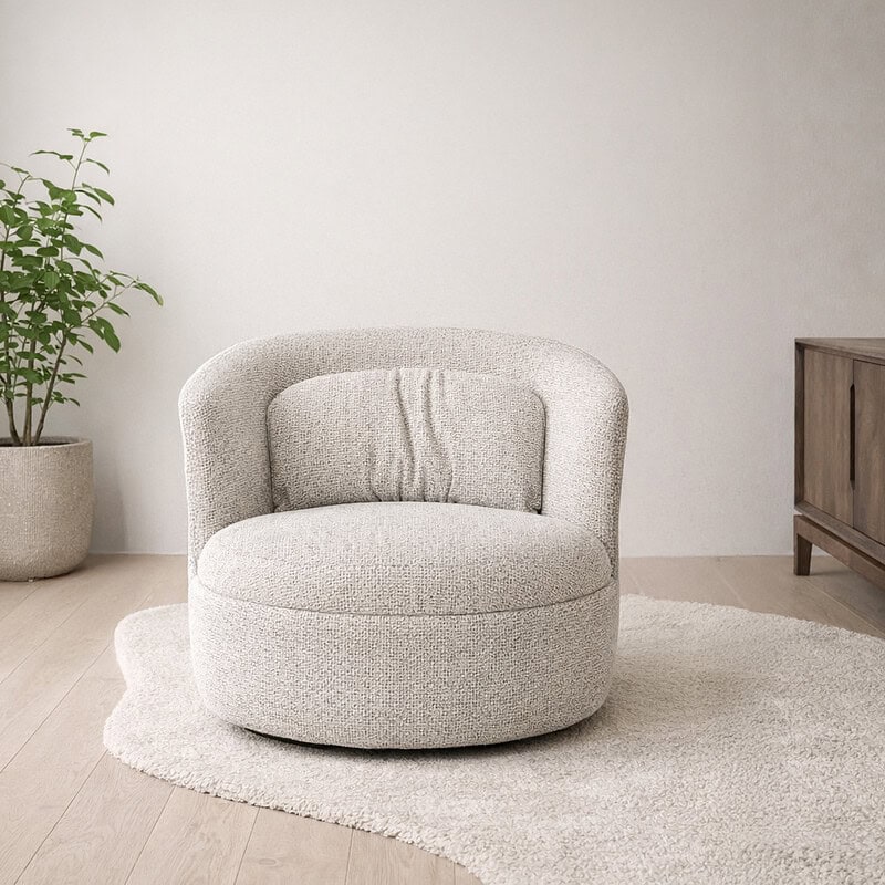 Britt Beige fauteuil met gecoat staal onderstel