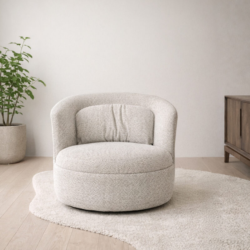 Britt Beige fauteuil met gecoat staal onderstel