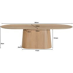 Novero 280cm tafel in een stijlvol interieur