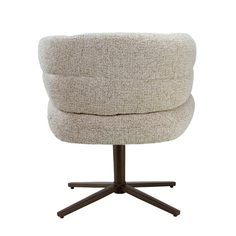 Detail van het gecoat staal van de Blake eetkamerstoel