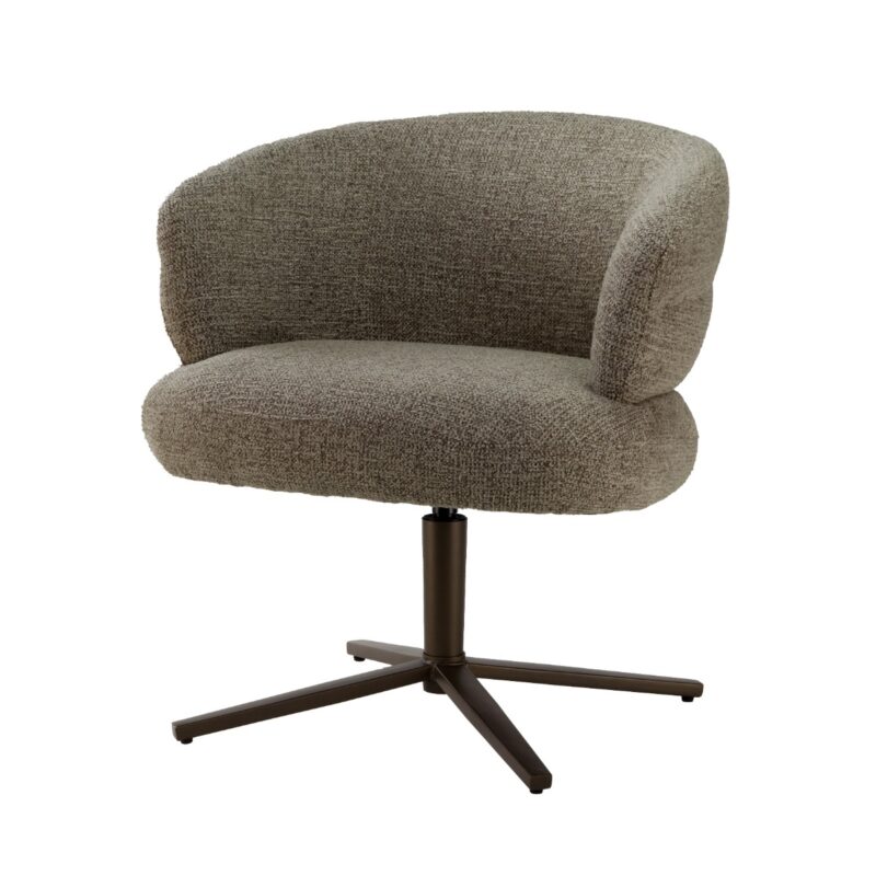 Detail van het zitkussen met pocket springs van de Blake Desert eetkamerstoel