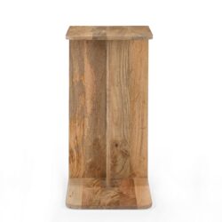 Banktafel Jade Recht Naturel in een moderne woonkamer, minimalistisch interieur