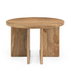 Detail van jade salontafel, textuur mango hout