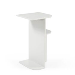 Banktafel Jade Off White in woonkamer, minimalistisch interieur