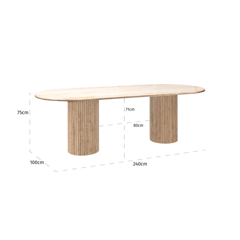 Eettafel La Cantera beige 240