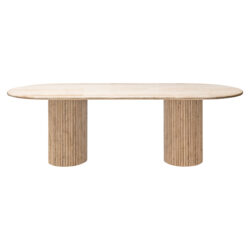 La Cantera eettafel beige vanuit ander perspectief, uniek design
