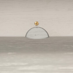 Bovenste deel van het Whitebone brass TV-meubel met Oak Veneer