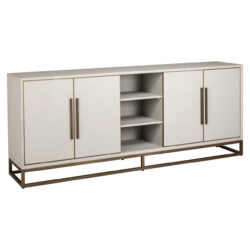 Dressoir Whitebone Verona Grey detail koperkleurig metaal