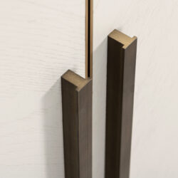 Dressoir Whitebone Verona Grey koperkleurig metaal detail