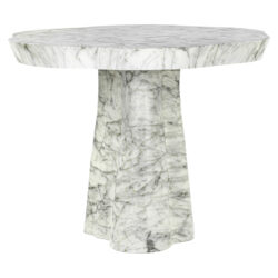 Outdoor eettafel Rockyard white marble look 140Ø