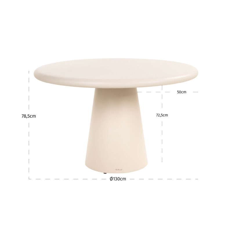 Outdoor eettafel Urban Bloom sandstone 130Ø