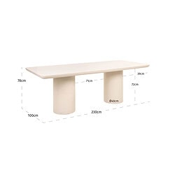 Zweefbank van massief hout met moderne, minimalistische uitstraling, perfect voor eetkamers en keukens, afmetingen 230x78x39 cm, in een lichte, natuurlijke houtkleur.