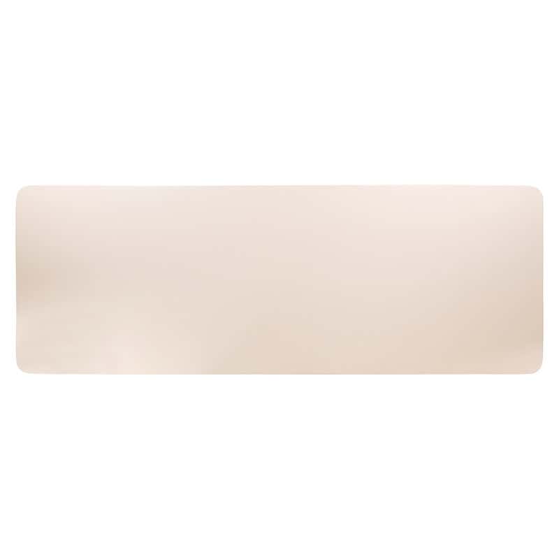 Zachte beige houten tafel met strakke, moderne uitstraling, perfect voor woonkamer of kantoor, gemaakt door Mokana Meubelen voor stijlvolle en duurzame interieurdecoratie.