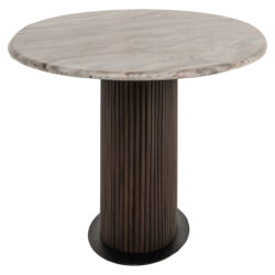 Eettafel Rashford blauw beige ovaal van bovenaf