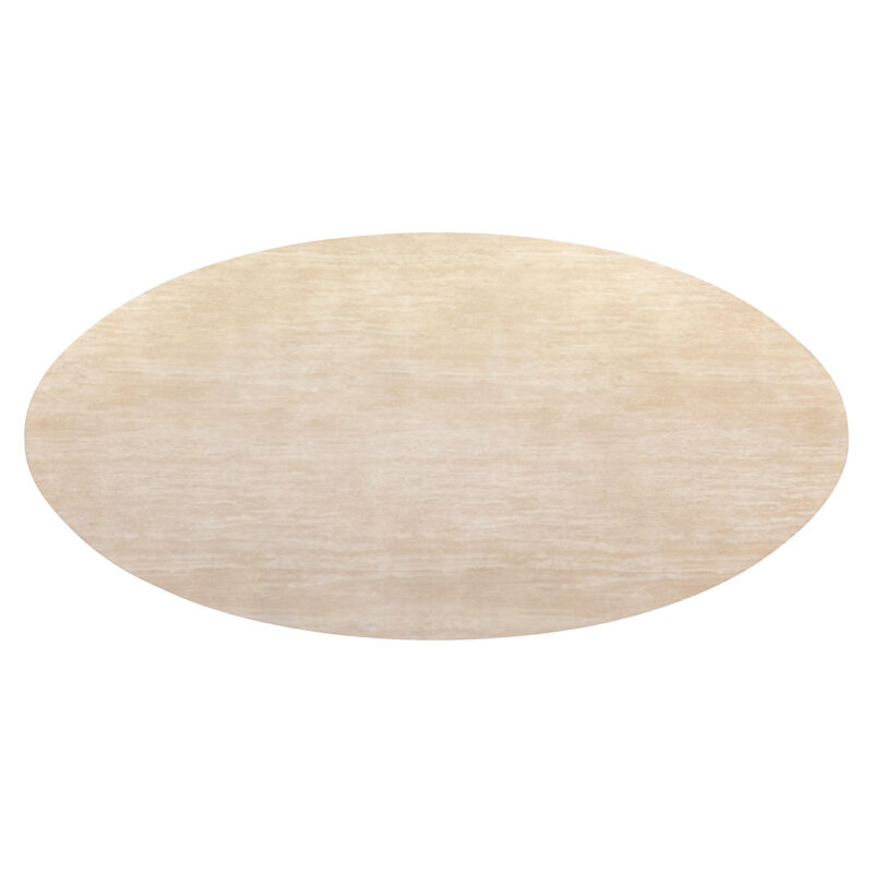 Eettafel Fictus beige vanaf boven, breedte 240 cm
