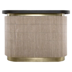 Textuur van Bar Martini beige, travertin en hout, natuurlijke schoonheid