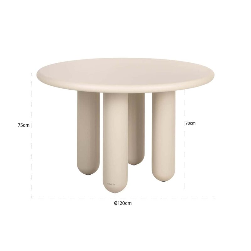 Eettafel Calma beige 120Ø
