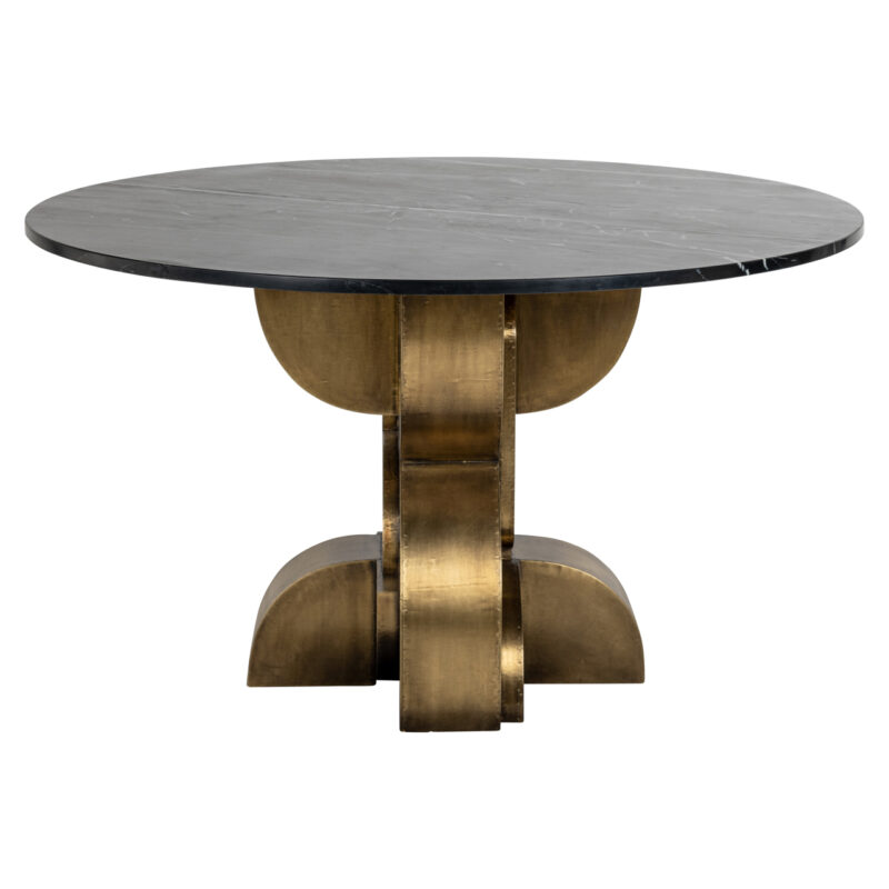 Eettafel Maddox black/gold 130Ø