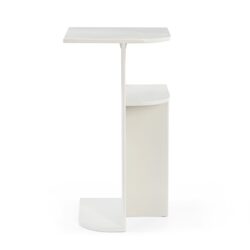 Banktafel Jade Off White van bovenaf, breedte en diepte