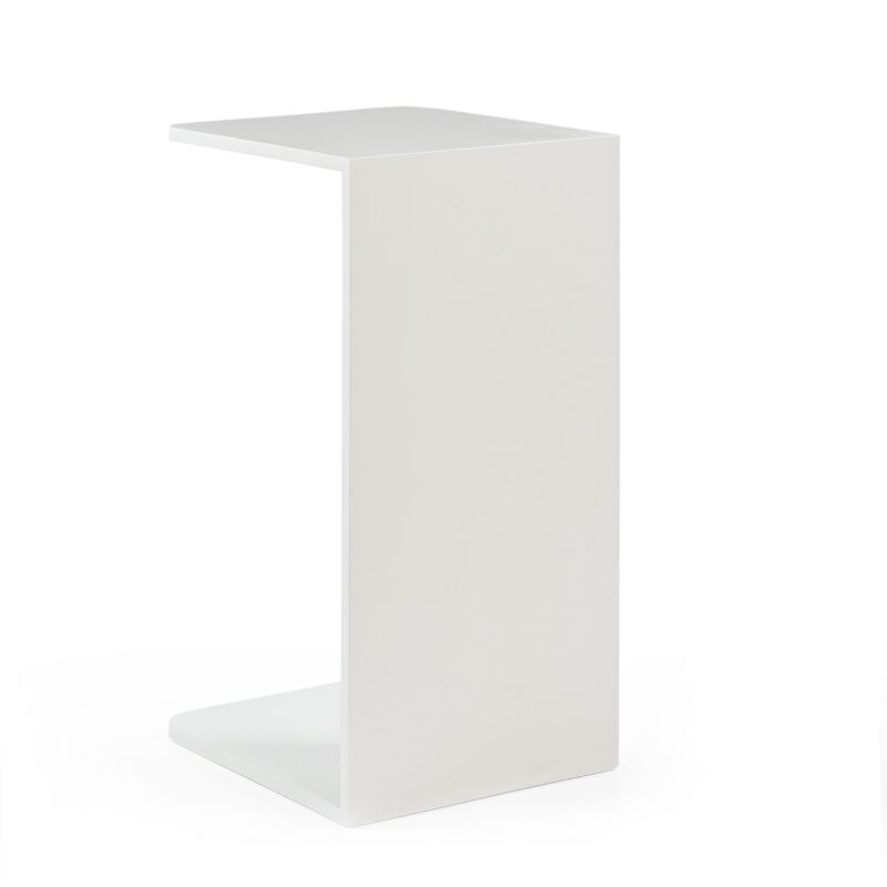 Textuur van banktafel Jade Recht Off White, Off white kleurig hout