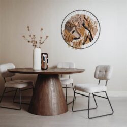 Premana Eetkamertafel bruin rond 130 cm