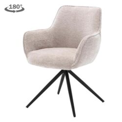 Draaibaar armleuning van Fondo armstoel in beige kleur