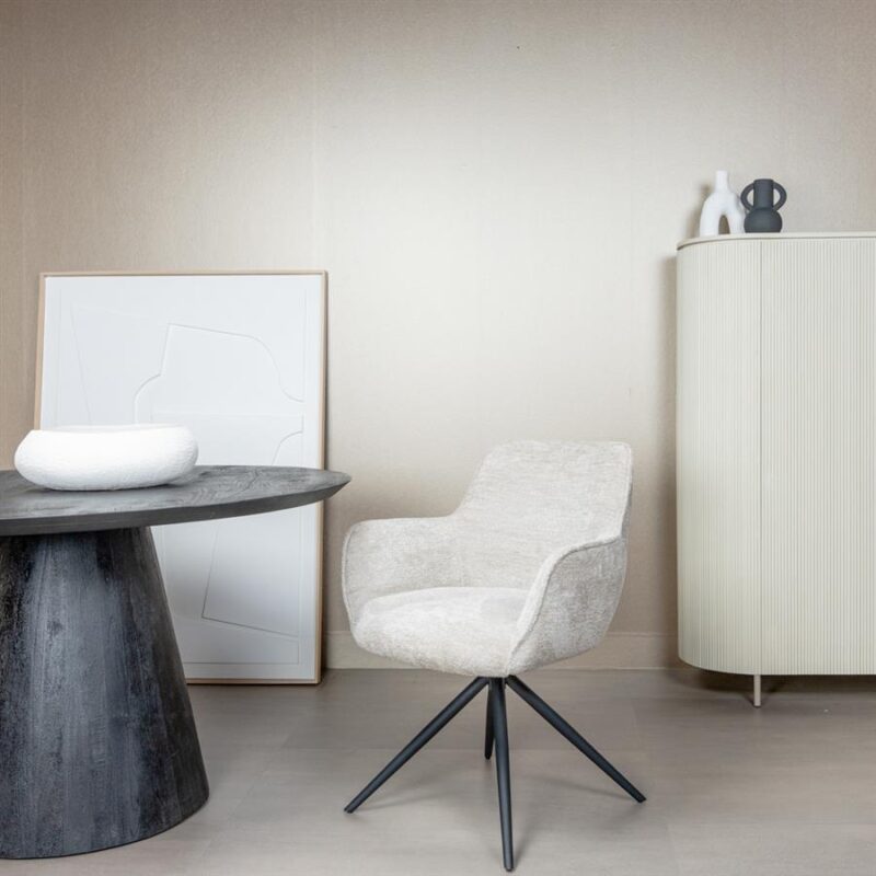 Fondo Armstoel - fabric Mona 110 Sand (draaibaar)