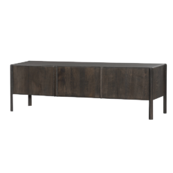 Detail van de Amalfi TV-meubel basalt 180 cm, landelijk modern, bruin