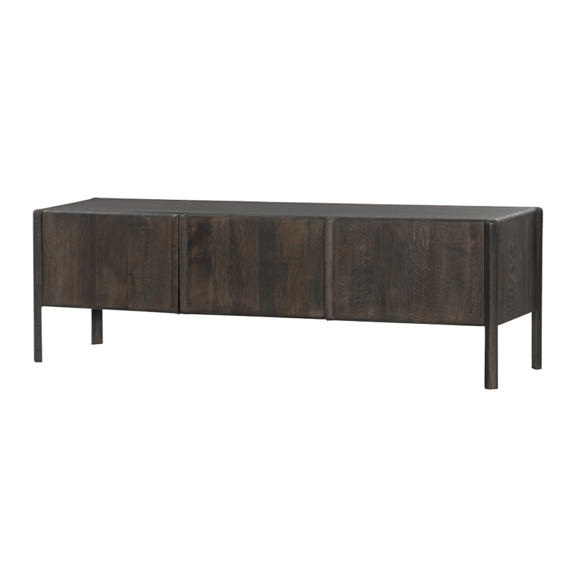 Detail van de Amalfi TV-meubel basalt 180 cm, landelijk modern, bruin