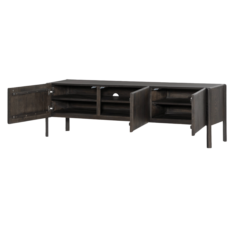 Amalfi TV-meubel basalt 180 cm in interieur, landelijk modern, bruin