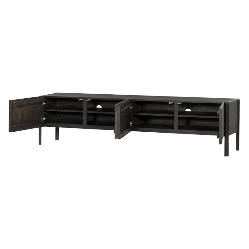 Amalfi TV-meubel basalt in interieur, landelijk modern, 220 cm breed