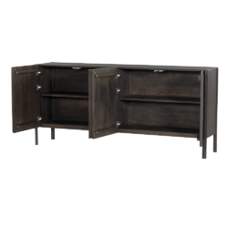 Amalfi dressoir in bruin basalt, landelijk modern stijl, in interieur