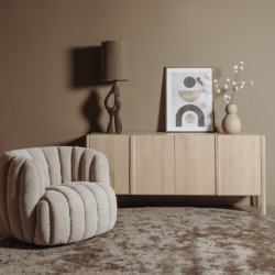 Dressoir Amalfi, detail wit was, landelijk modern stijl