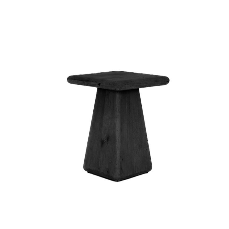 Asti Bijzettafel vierkant zwart 40 cm