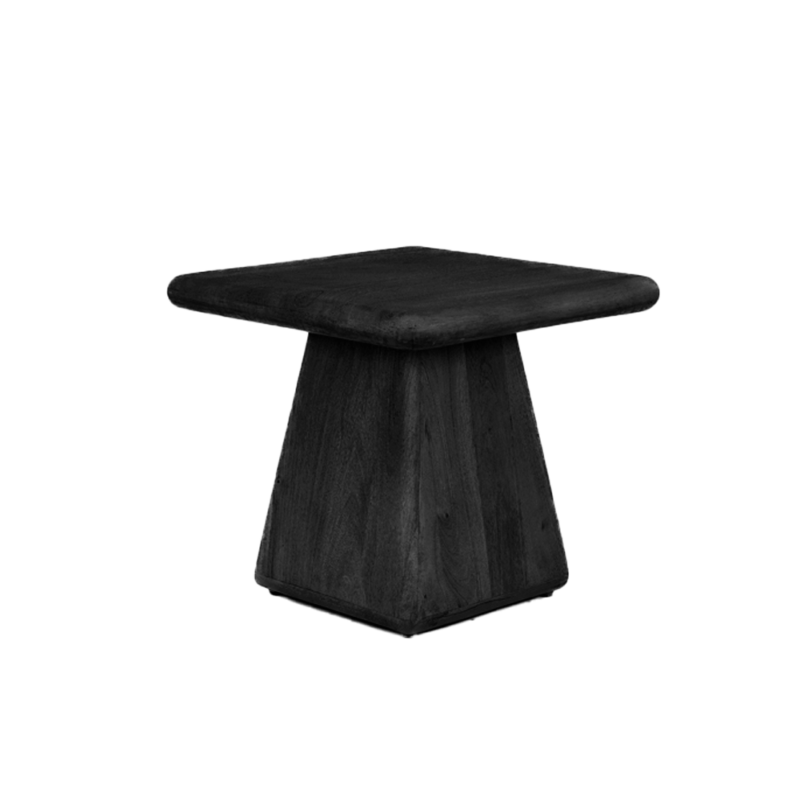 Asti Bijzettafel vierkant zwart 60 cm