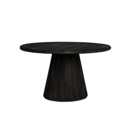 Asti Eetkamertafel rond zwart 150 cm
