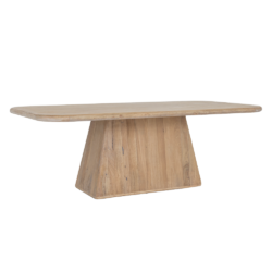 Detail van Asti eetkamertafel naturel, mango sand blasted