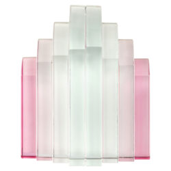 Detail van roze details op Boekenstandaard Alissia